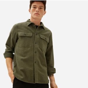 Everlane Heavyweight Overshirt in Heathered Green (M)